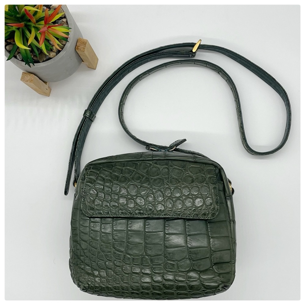 JRA Genuine Crocodile Leather Crossbody Bag